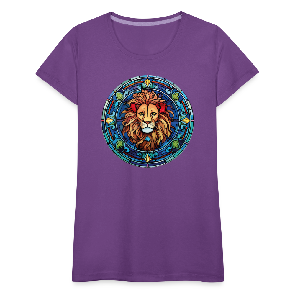 Women's Mosaic Leo Premium T-Shirt - purple