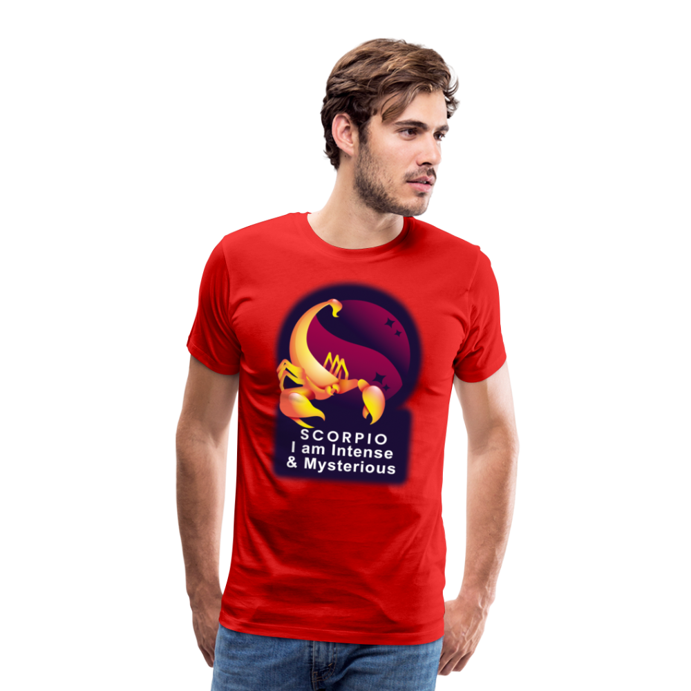 Men's Glow Scorpio Premium T-Shirt - red