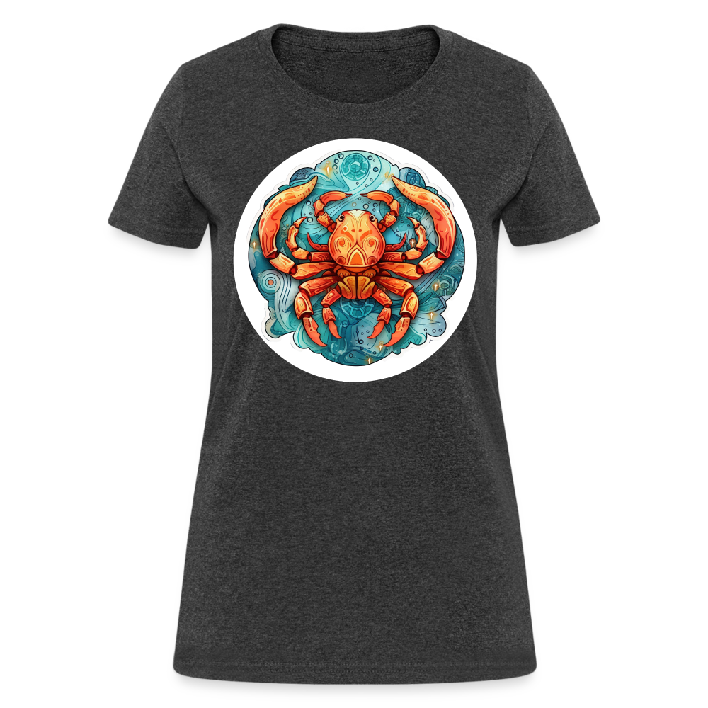 Women's Symbol Cancer T-Shirt - heather black