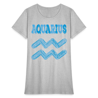 Thumbnail for Women's Power Words Aquarius T-Shirt - heather gray