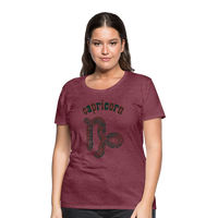 Thumbnail for Women's Power Words Capricorn Premium T-Shirt - heather burgundy