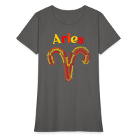 Thumbnail for Women's Power Words Aries T-Shirt - charcoal