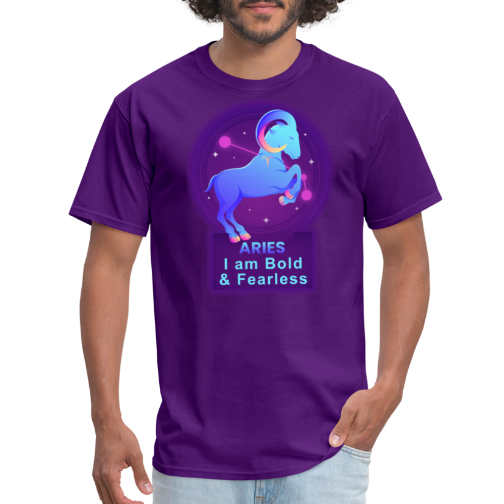 Men's Neon Aries Classic T-Shirt - purple