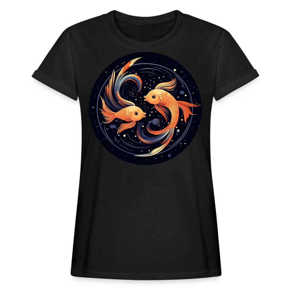 Women's Mystic Pisces Relaxed Fit T-Shirt - black