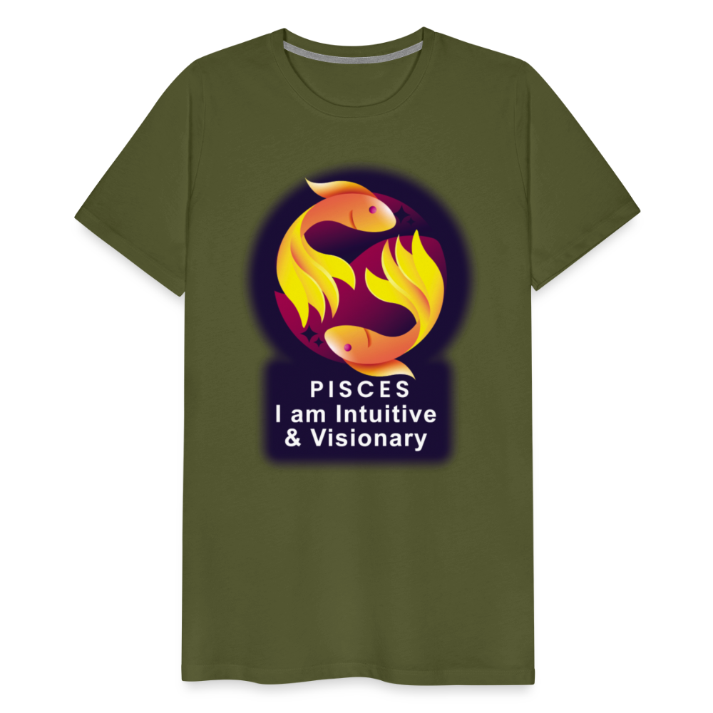 Men's Glow Pisces Premium T-Shirt - olive green