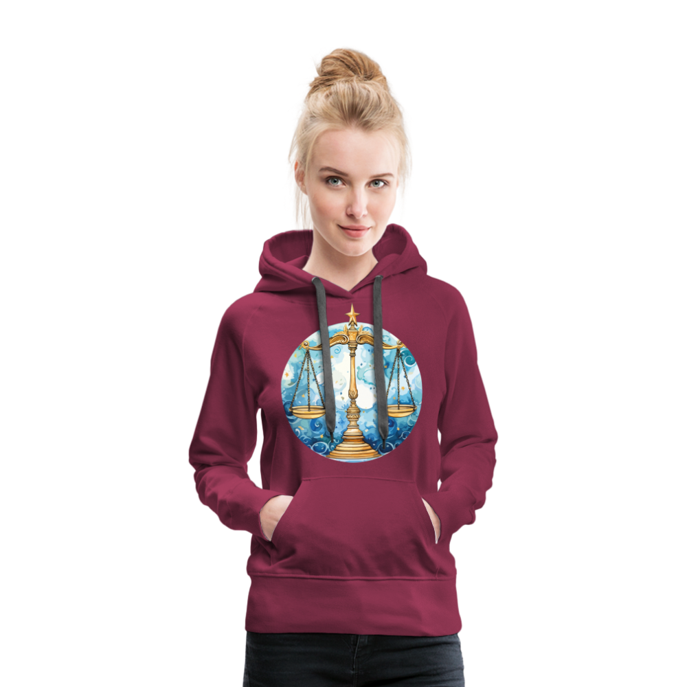 Women’s Mythical Libra Premium Hoodie - burgundy