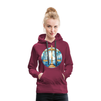 Thumbnail for Women’s Mythical Libra Premium Hoodie - burgundy