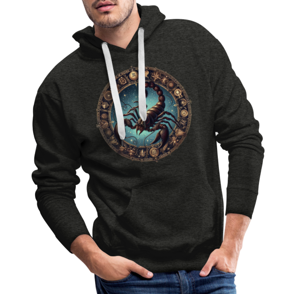 Men’s Mythical Scorpio Premium Hoodie - charcoal grey