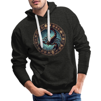 Thumbnail for Men’s Mythical Scorpio Premium Hoodie - charcoal grey