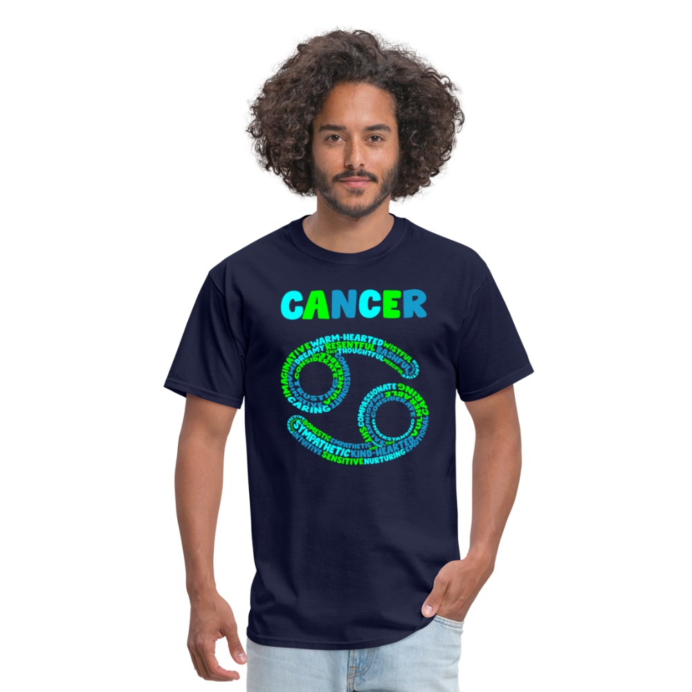 Men's Power Words Cancer Classic T-Shirt - navy