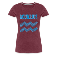 Thumbnail for Women's Power Words Aquarius Premium T-Shirt - heather burgundy