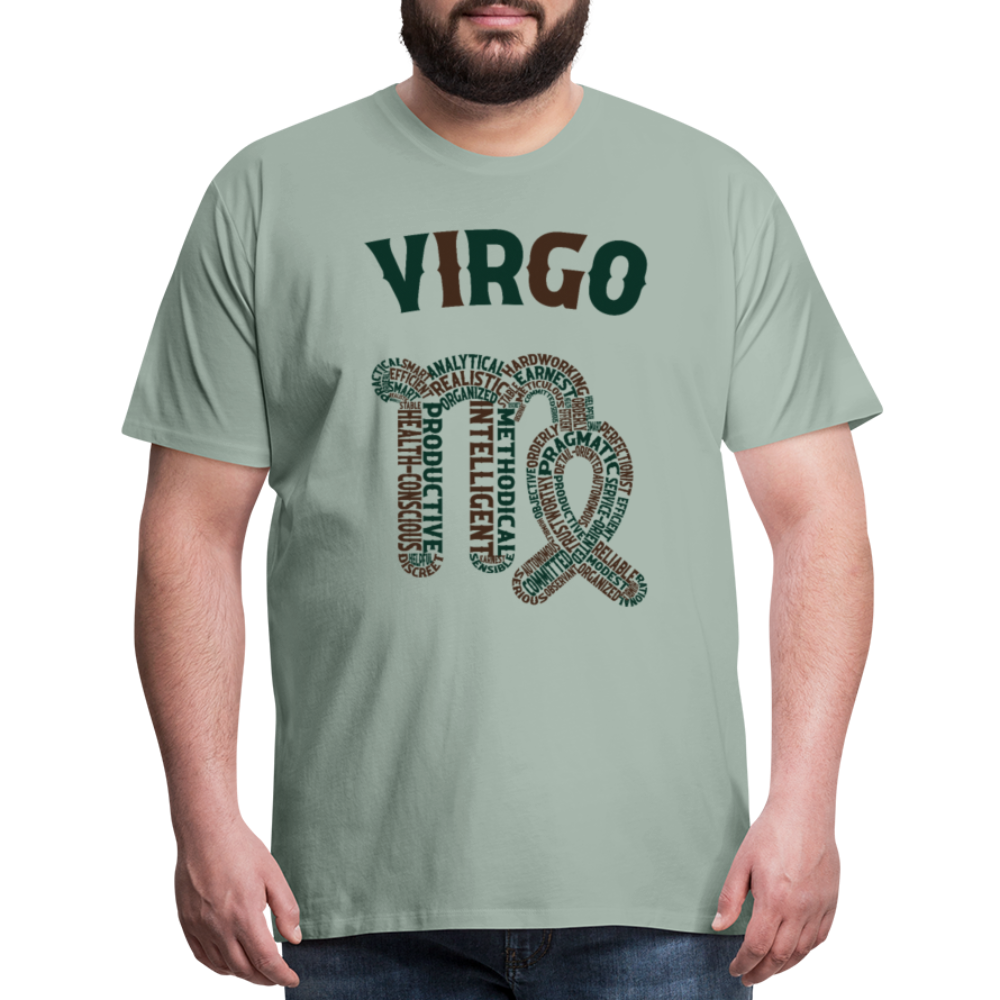 Men's Power Words Virgo Premium T-Shirt - steel green