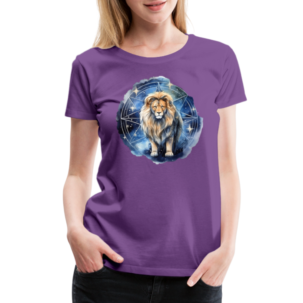 Women's Mythical Words Leo Premium T-Shirt - purple