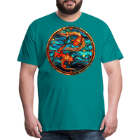 Thumbnail for Men's Mosaic Pisces Premium T-Shirt - teal