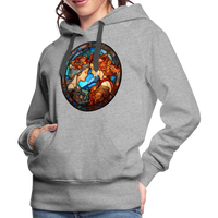 Thumbnail for Women’s Mosaic Gemini Premium Hoodie - heather grey