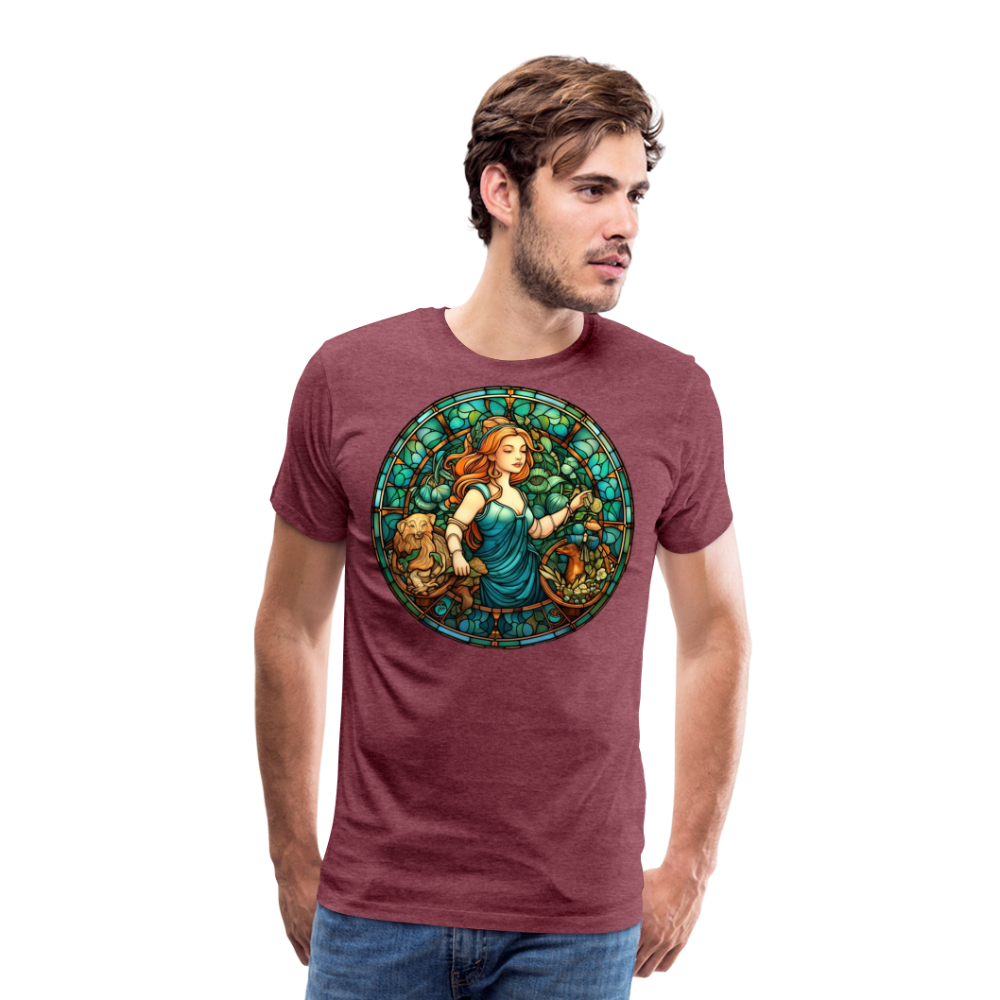 Men's Mosaic Virgo Premium T-Shirt - heather burgundy