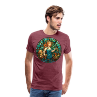 Thumbnail for Men's Mosaic Virgo Premium T-Shirt - heather burgundy