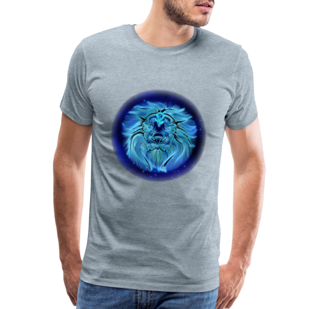 Men's Leo Premium T-Shirt - heather ice blue