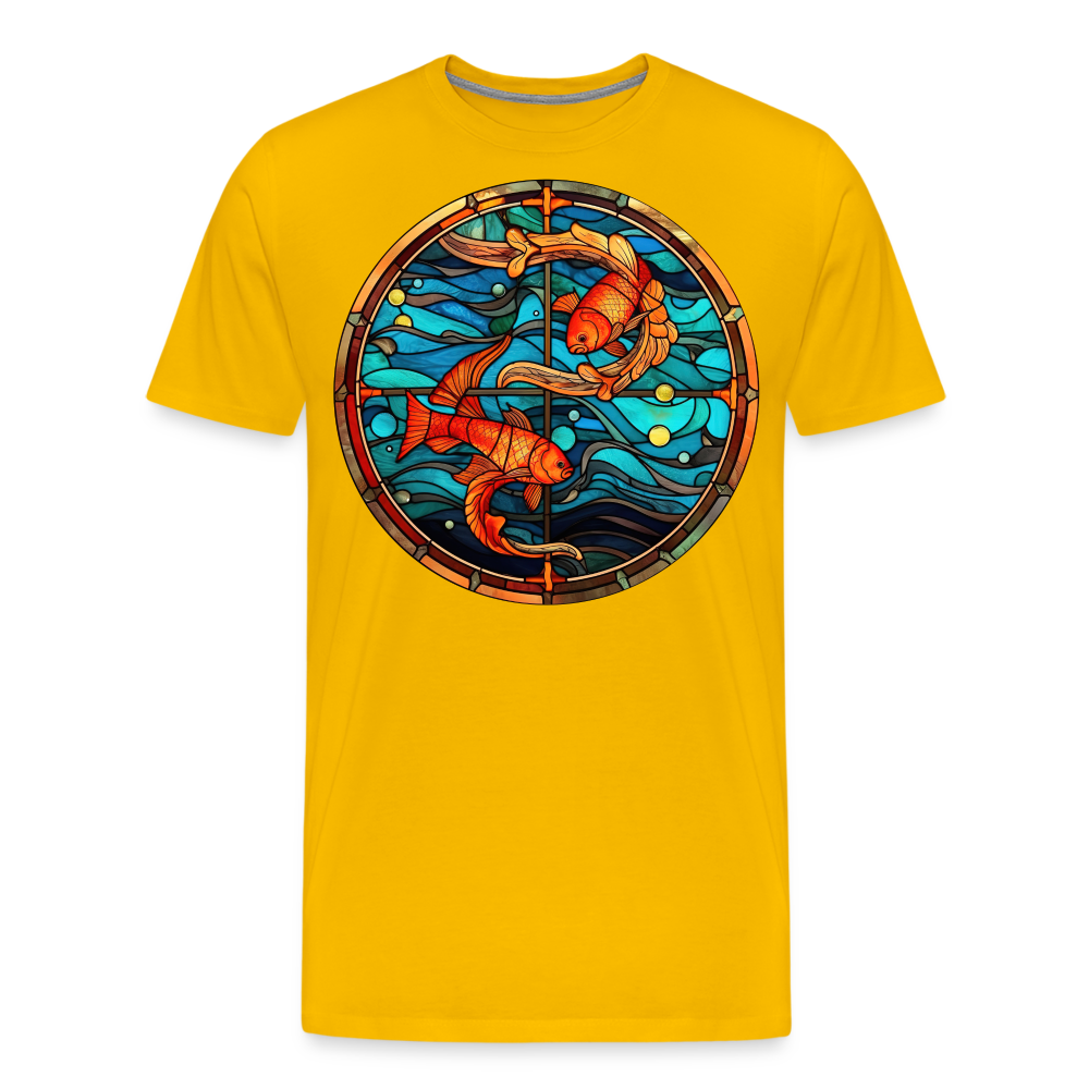 Men's Mosaic Pisces Premium T-Shirt - sun yellow