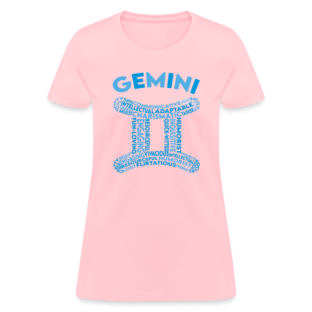 Women's Power Words Gemini T-Shirt - pink