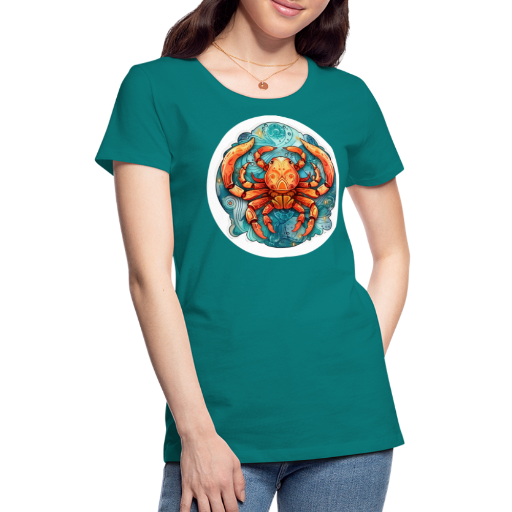 Women’s Symbol Cancer Premium T-Shirt - teal