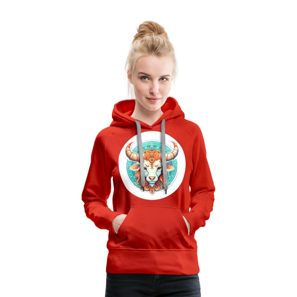 Women’s Symbol Taurus Premium Hoodie - red