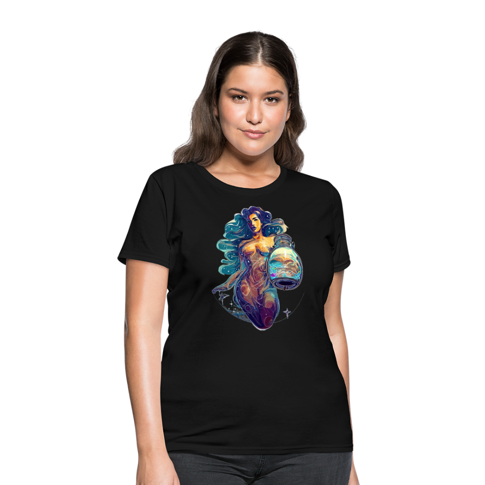 Women's Mythical Aquarius T-Shirt - black