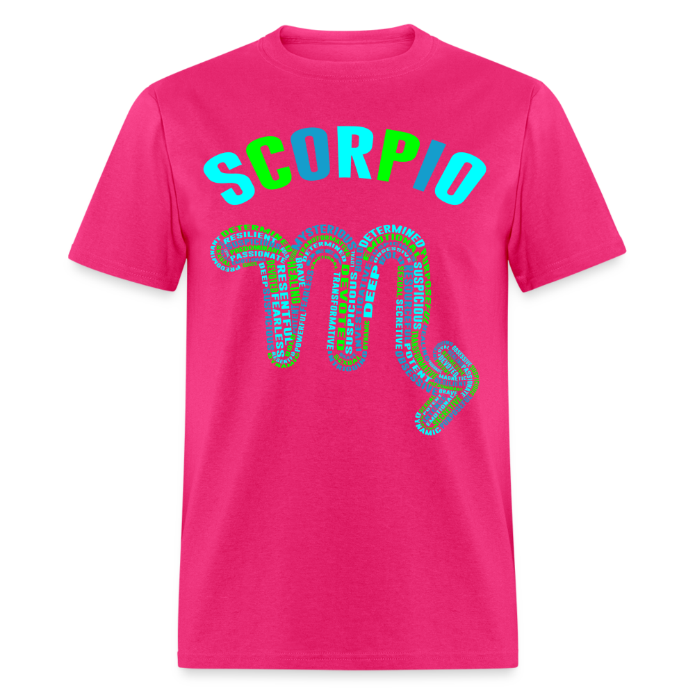 Men's Power Words Scorpio Classic T-Shirt - fuchsia