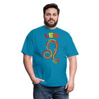 Thumbnail for Men's Power Words Leo Classic T-Shirt - turquoise