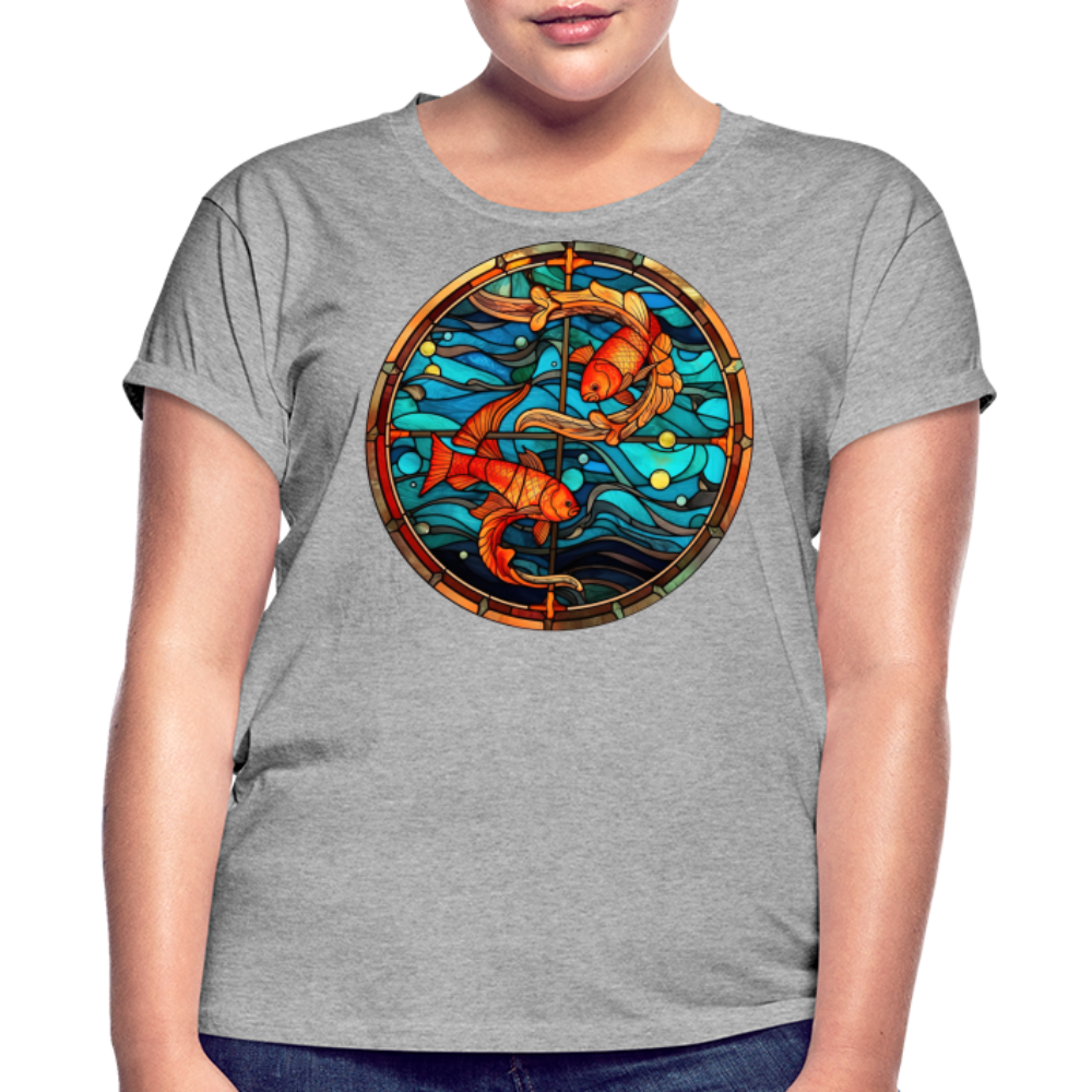 Women's Mosaic Pisces Relaxed Fit T-Shirt - heather gray