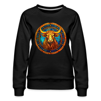 Thumbnail for Women’s Mosaic Taurus Premium Sweatshirt - black