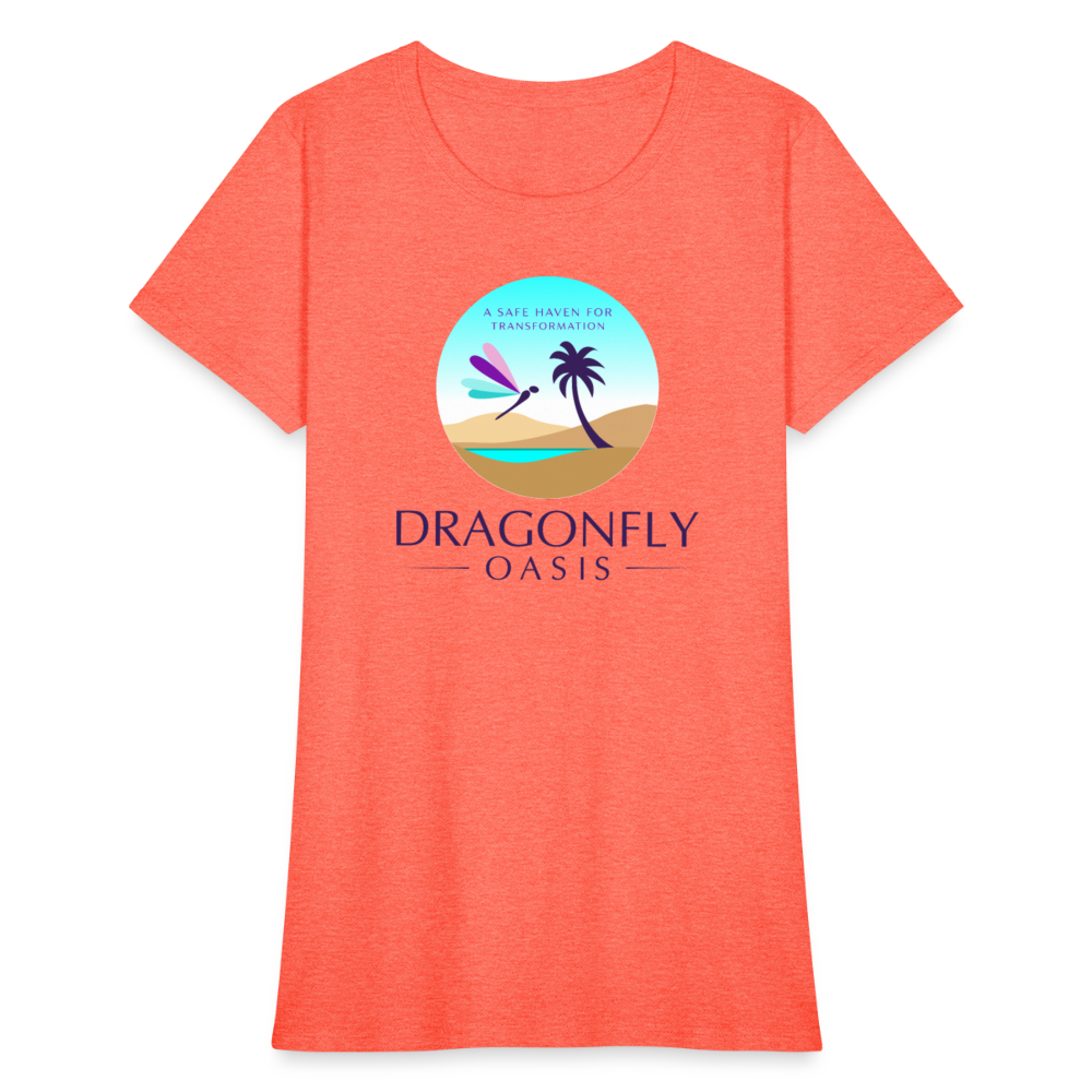 Women's Dragonfly Oasis V.1 Capricorn T-Shirt - heather coral