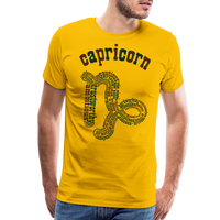 Thumbnail for Men's Power Words Capricorn Premium T-Shirt - sun yellow