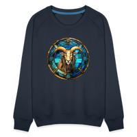 Thumbnail for Women’s Mosaic Capricorn Premium Sweatshirt - navy