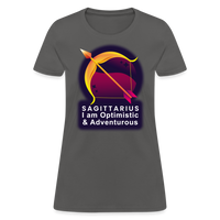 Thumbnail for Women's Glow Sagittarius T-Shirt - charcoal