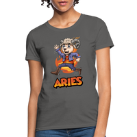 Thumbnail for Women's Playful Aries T-Shirt - charcoal