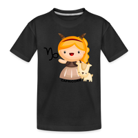 Thumbnail for Kid’s Astro Girl Capricorn Premium Organic T-Shirt - black