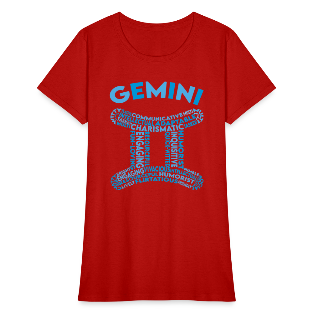 Women's Power Words Gemini T-Shirt - red