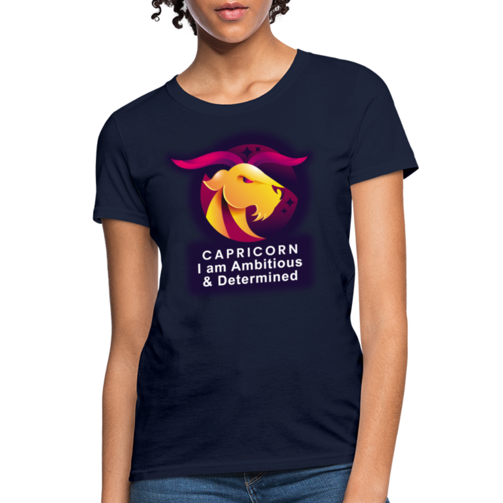 Women's Glow Capricorn T-Shirt - navy