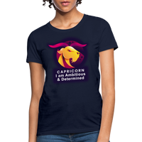 Thumbnail for Women's Glow Capricorn T-Shirt - navy