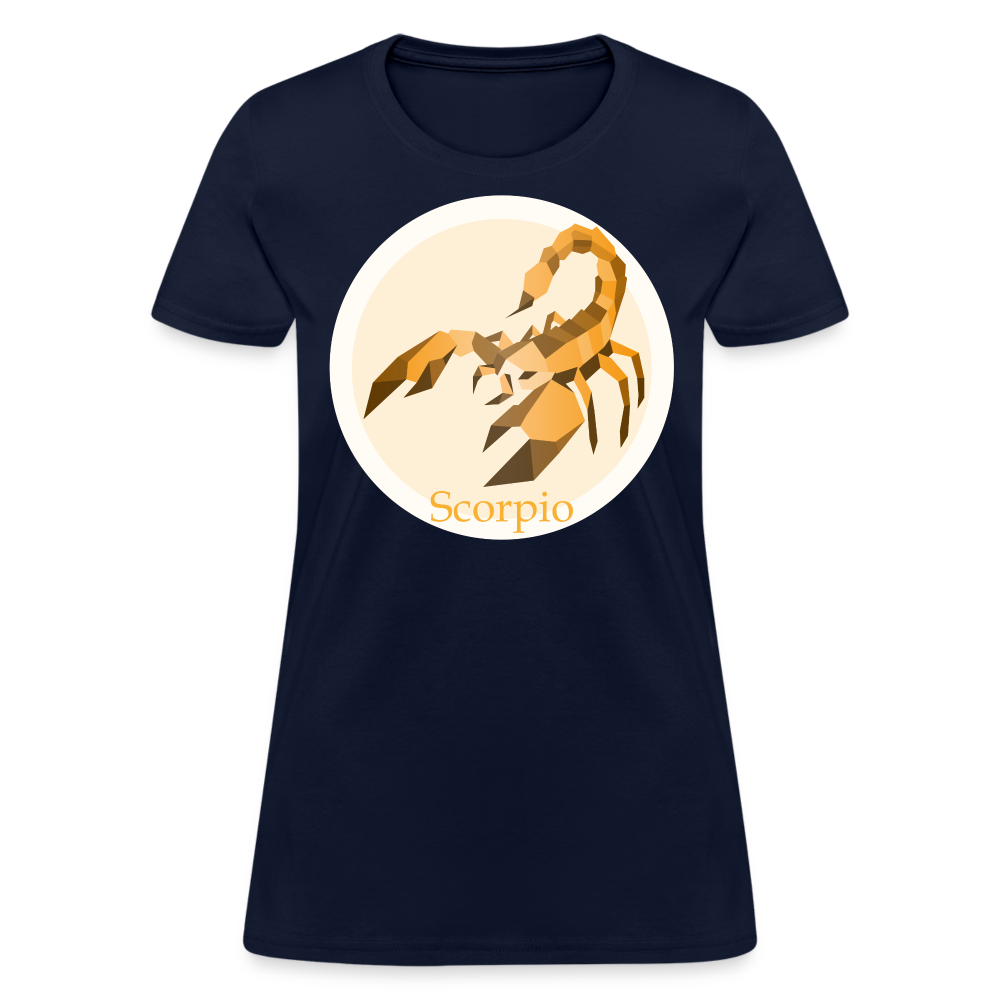 Women's Mosaic Scorpio T-Shirt - navy