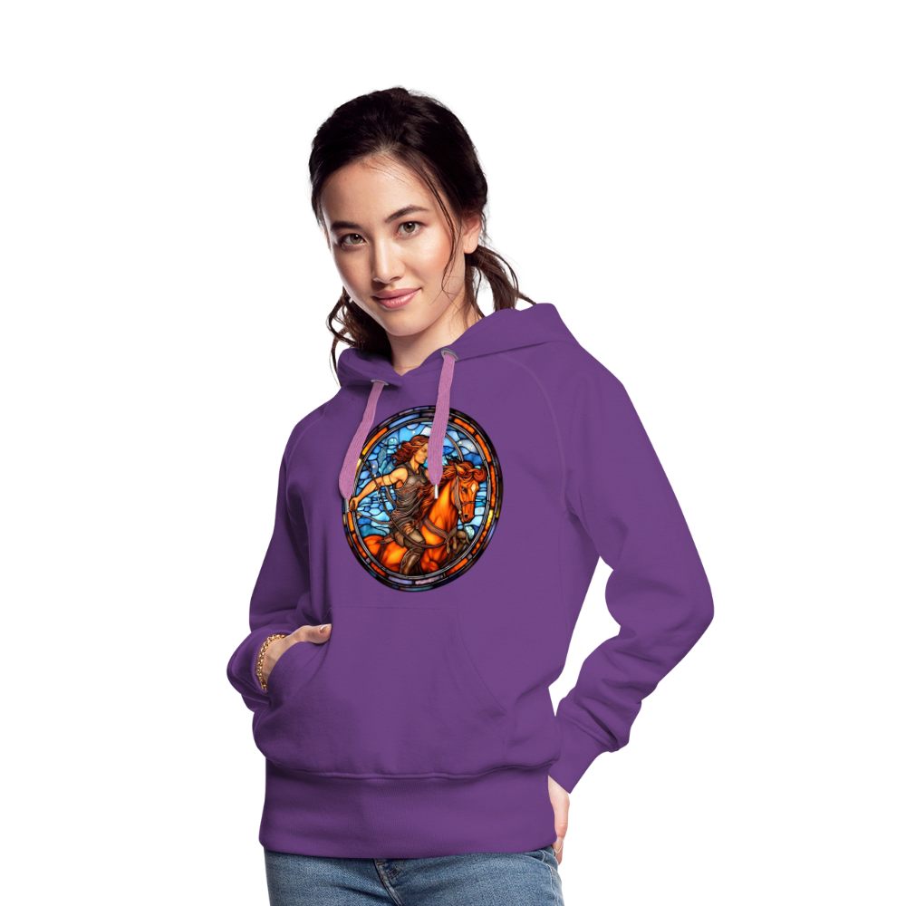 Women’s Mosaic Sagittarius Premium Hoodie - purple 