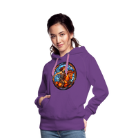 Thumbnail for Women’s Mosaic Sagittarius Premium Hoodie - purple 