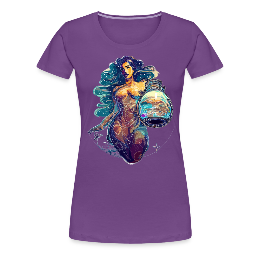 Women’s Mythical Aquarius Premium T-Shirt - purple