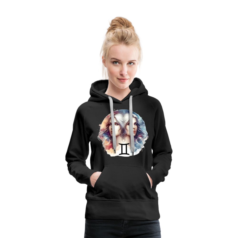 Women’s Mythical Gemini Premium Hoodie - black