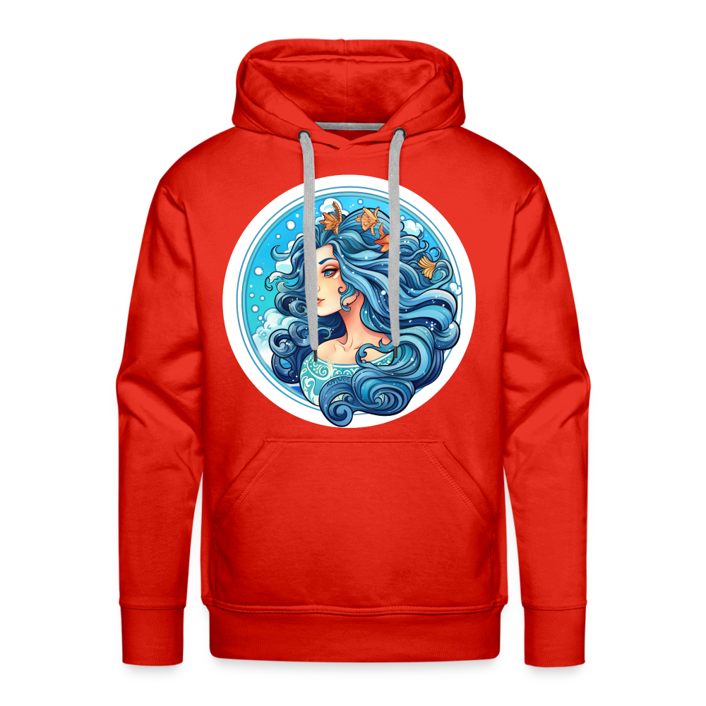 Men’s Symbol Aquarius Premium Hoodie - red