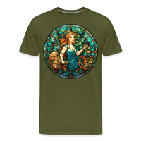 Thumbnail for Men's Mosaic Virgo Premium T-Shirt - olive green