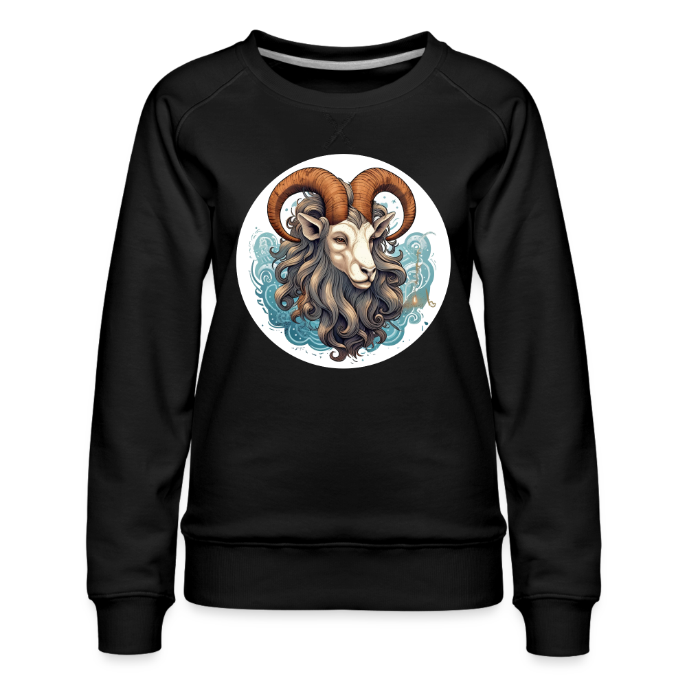 Women’s Symbol Capricorn Premium Sweatshirt - black