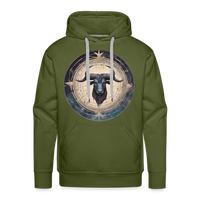 Thumbnail for Men’s Mythical Taurus Premium Hoodie - olive green