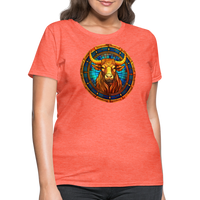 Thumbnail for Women's Mosaic Taurus T-Shirt - heather coral